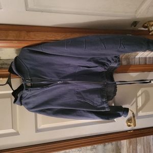 PINK brand zip up hoodie. Blue